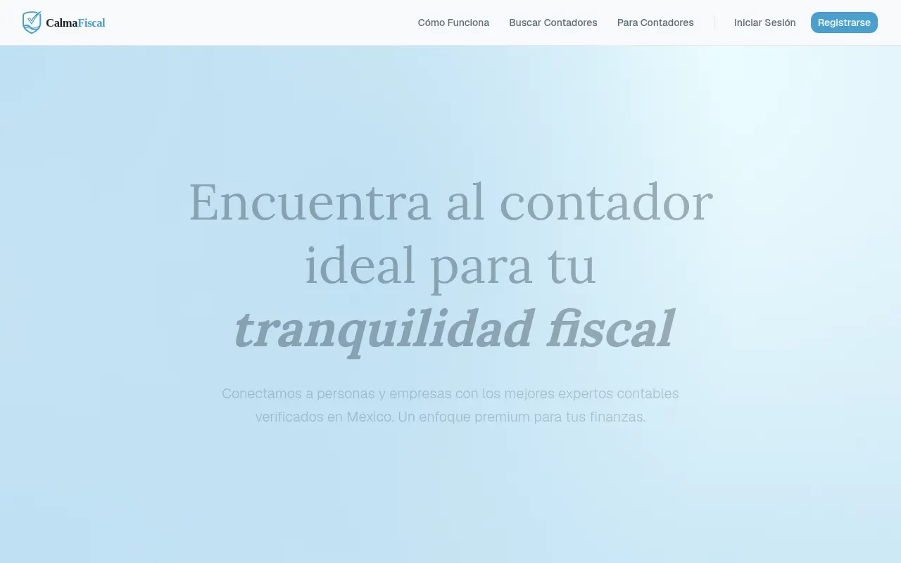 Homepage of calmafiscal.mx