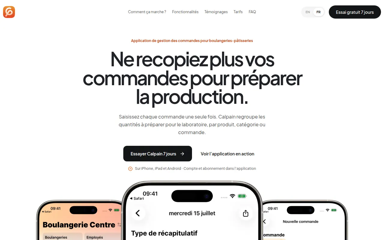 Homepage of calpain.app