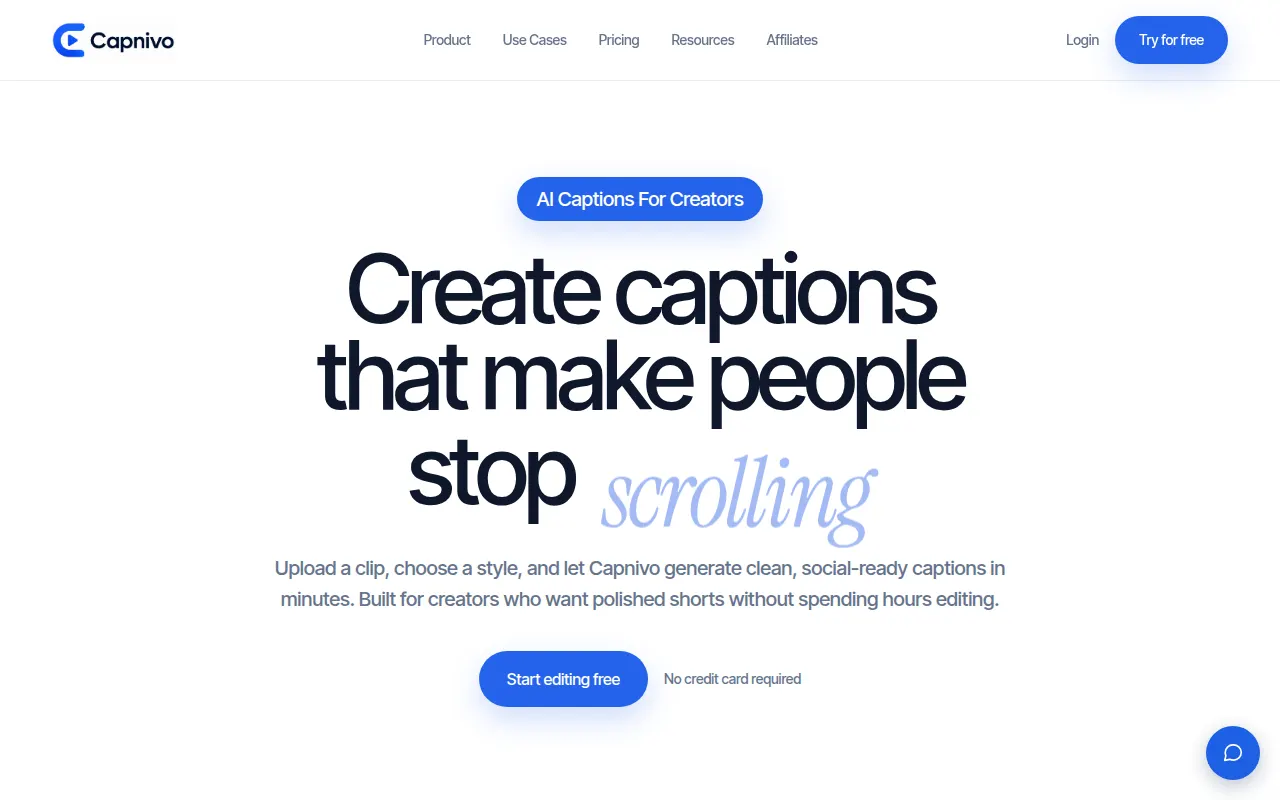 Homepage of capnivo.io