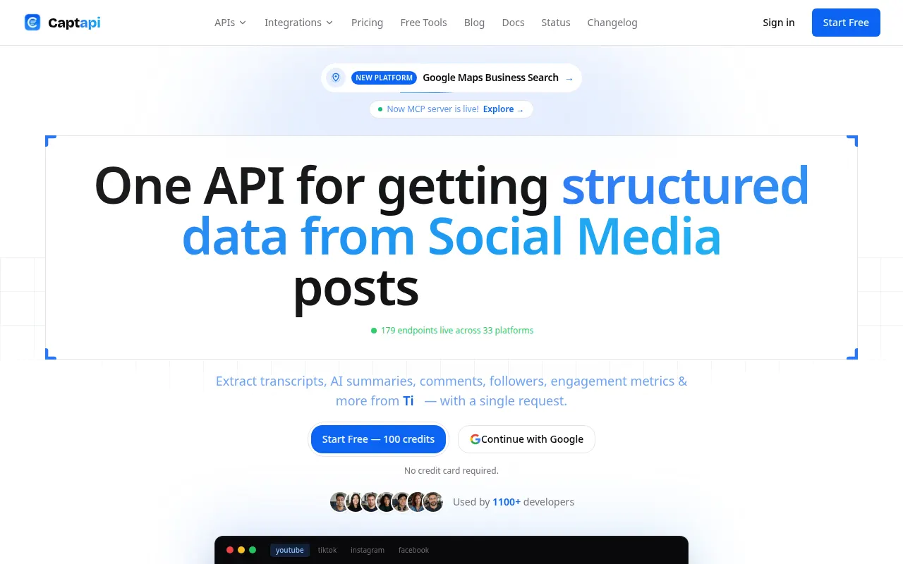 Homepage of captapi.com