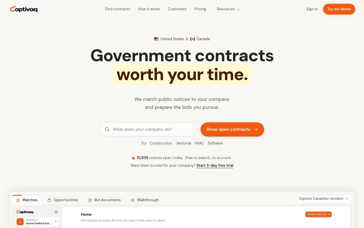 Homepage of captivaq.com