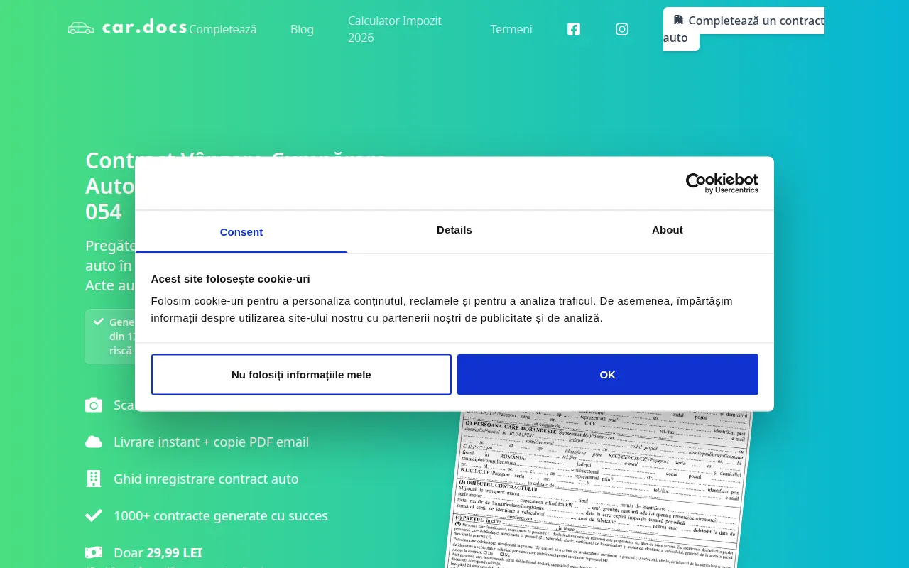 Homepage of car-docs.ro