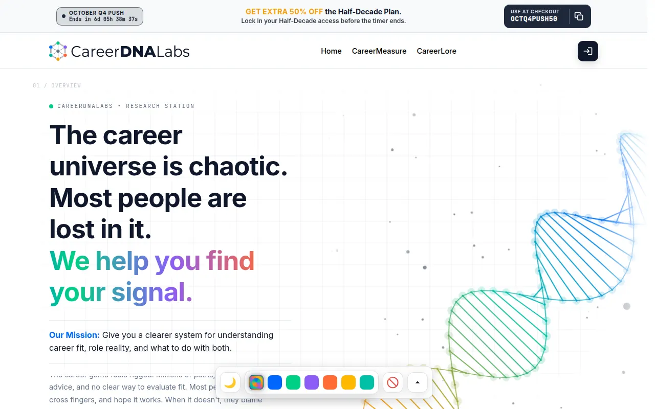 Homepage of careerdnalabs.com