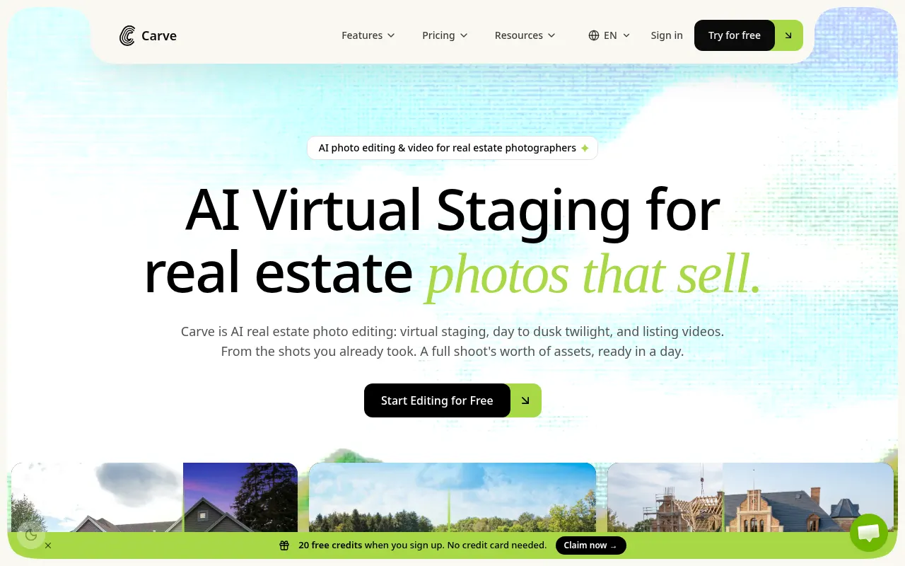 Homepage of carve.so