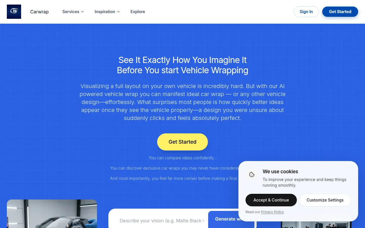 Homepage of carwrap.style