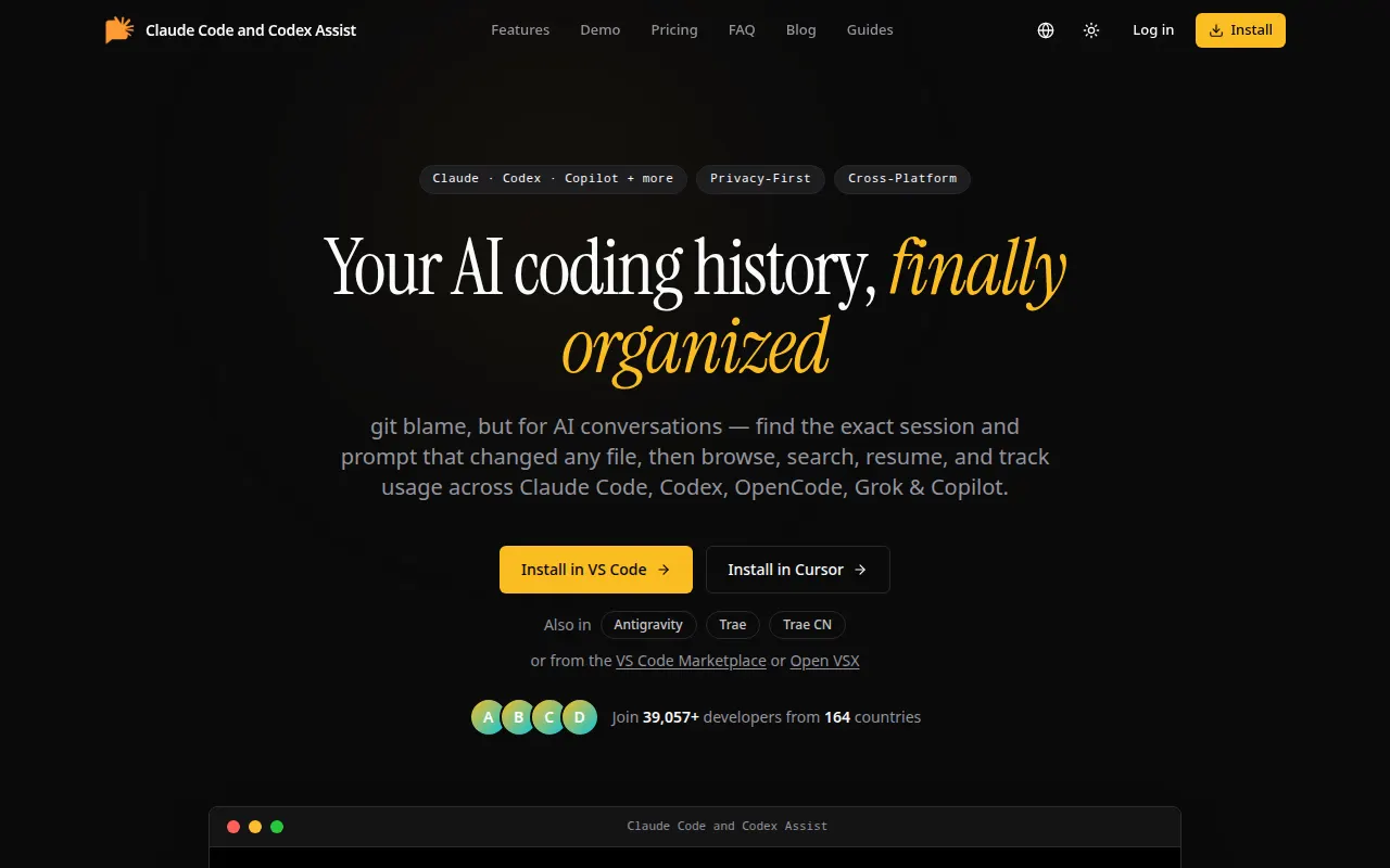 Homepage of ccassist.dev