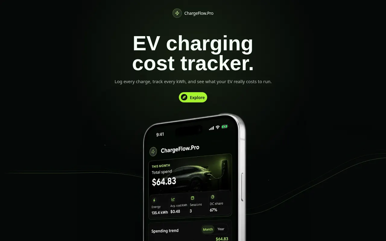 Homepage of chargeflow.pro