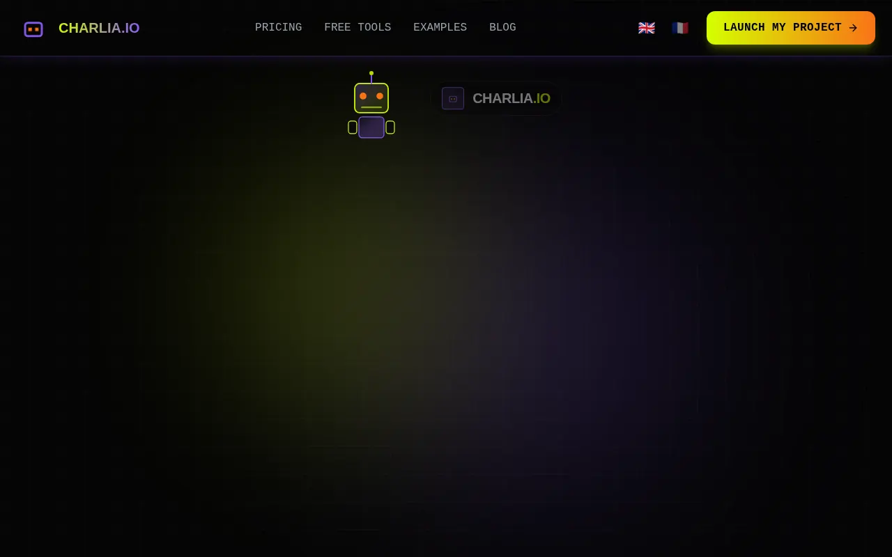 Homepage of charlia.io