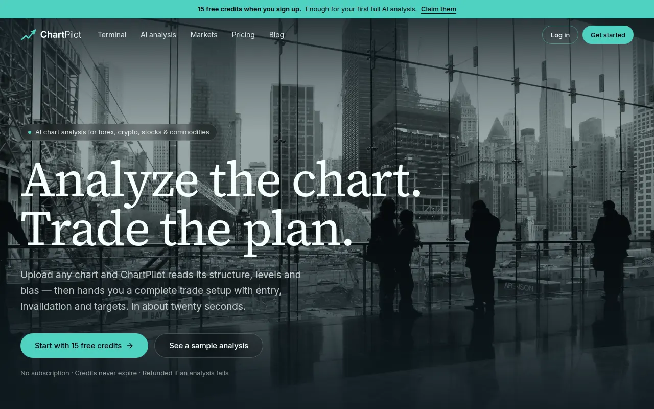 Homepage of chartpilot.live