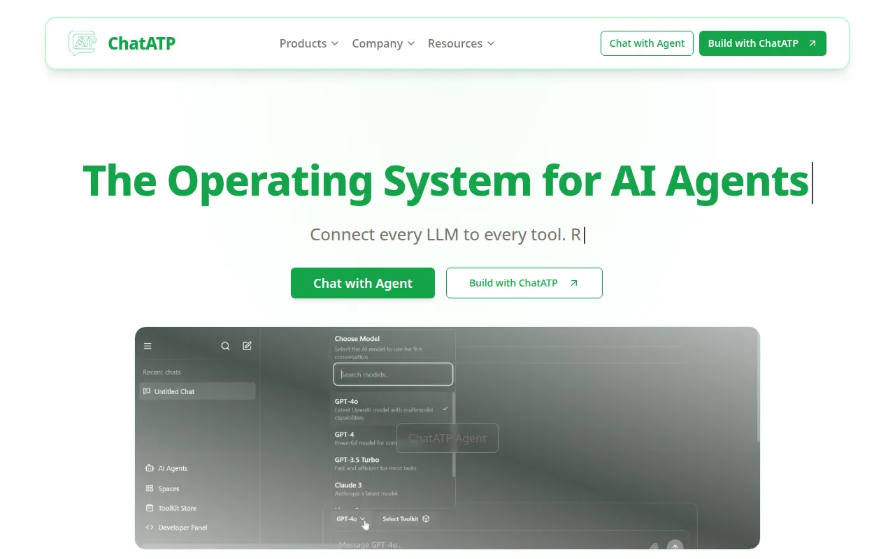 Homepage of chat-atp.com