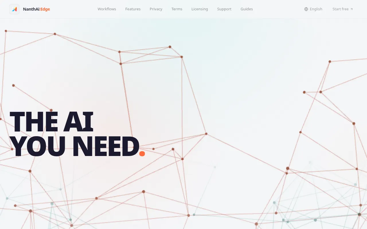 Homepage of chat.nanthai.tech