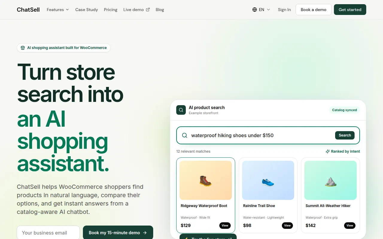 Homepage of chatsell.co