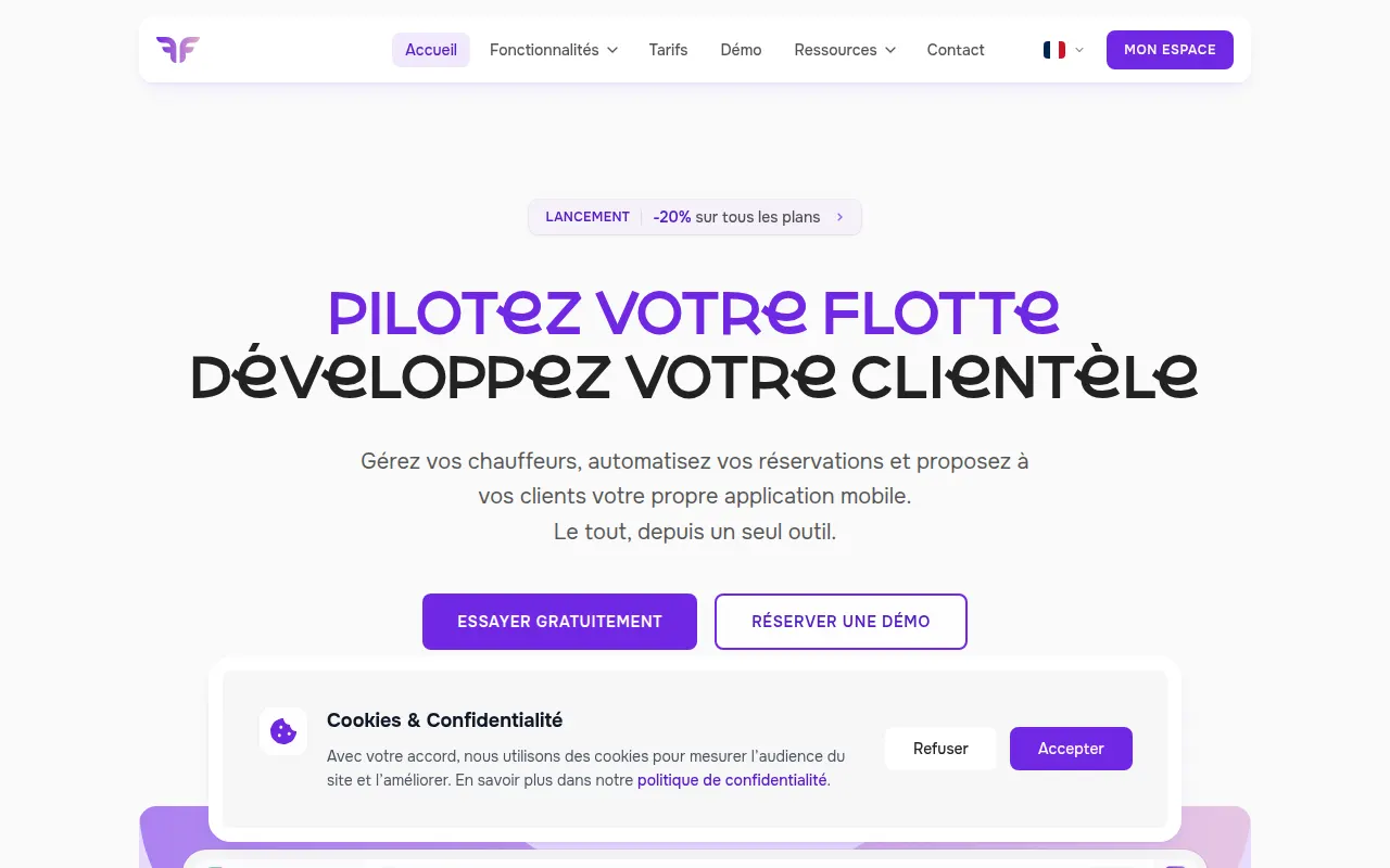 Homepage of chauffleet.com