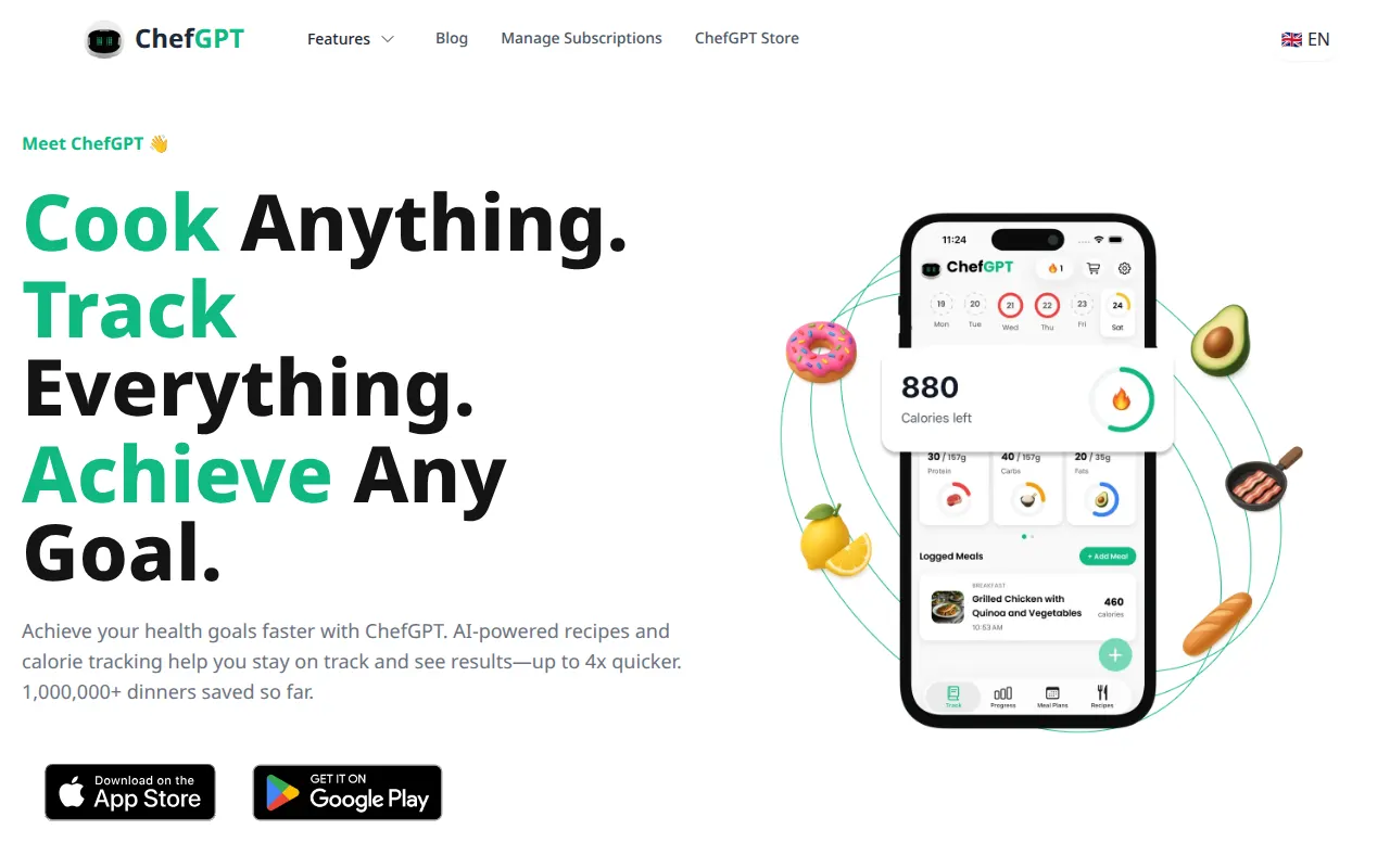 Homepage of chefgpt.xyz
