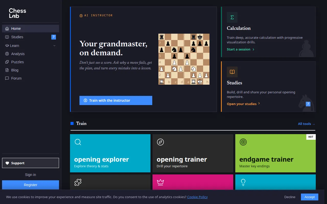 Homepage of chess-lab.net