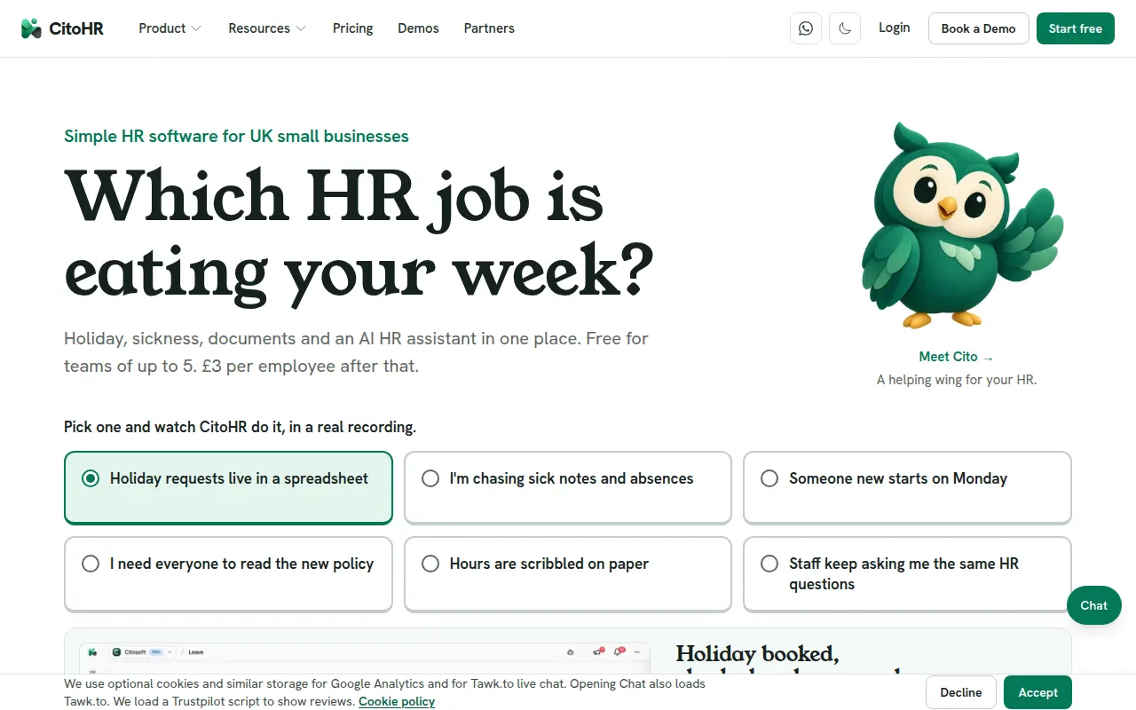 Homepage of citohr.com