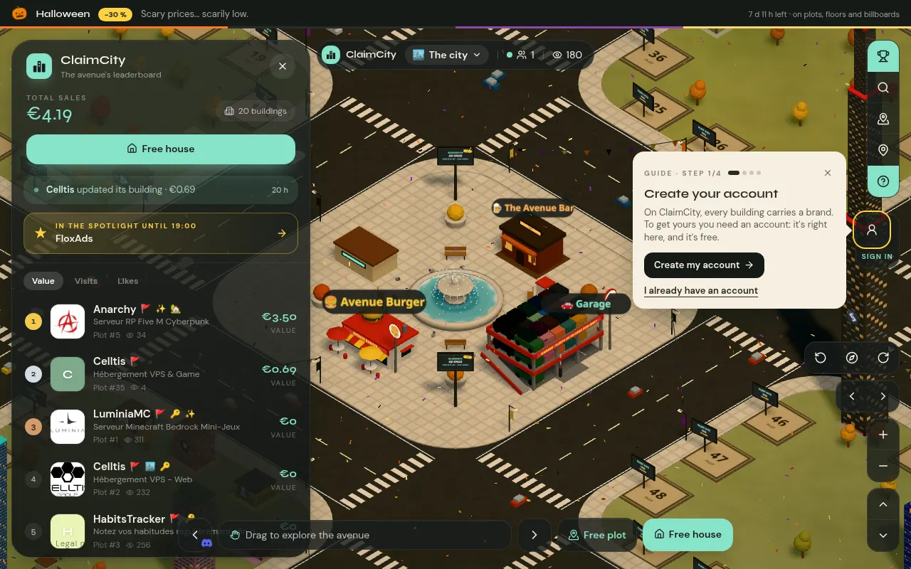 Homepage of claimcity.online