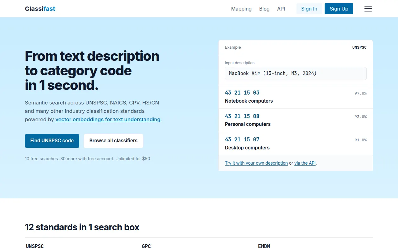 Homepage of classifast.com