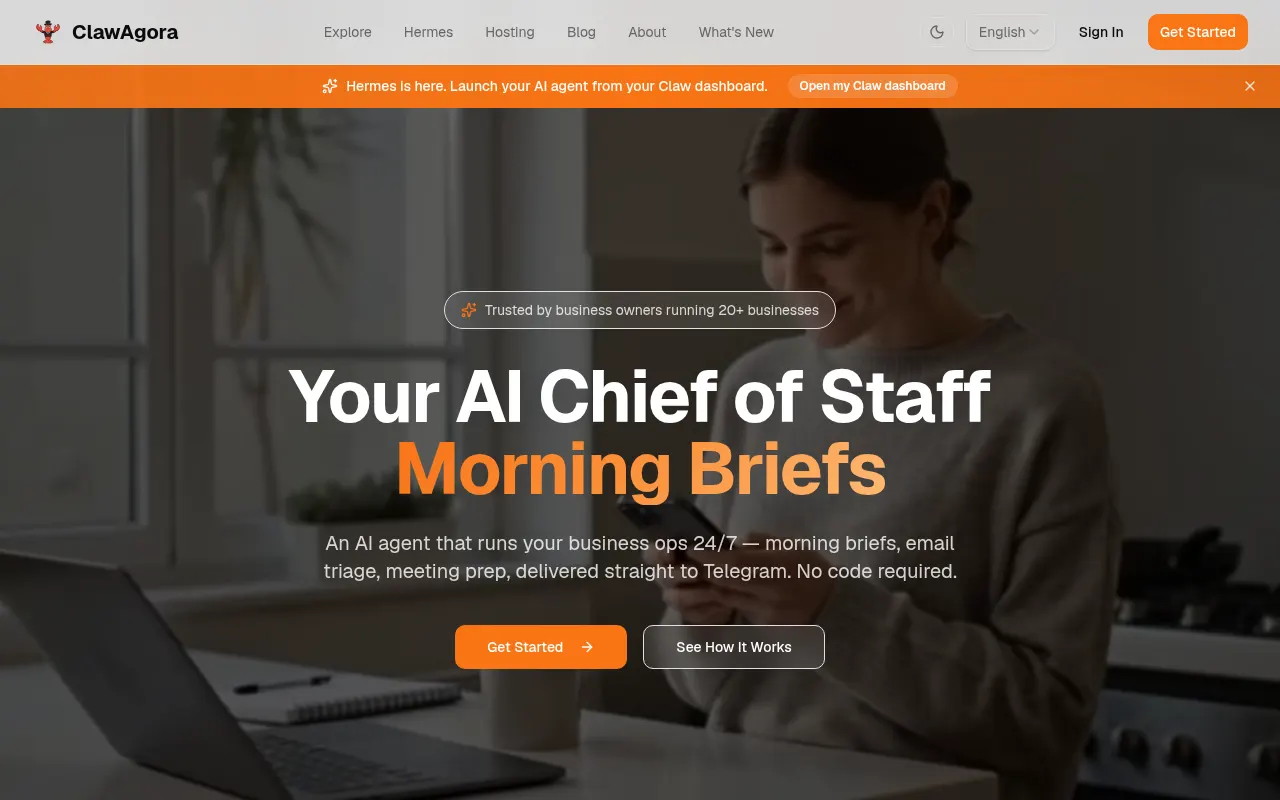 Homepage of clawagora.com