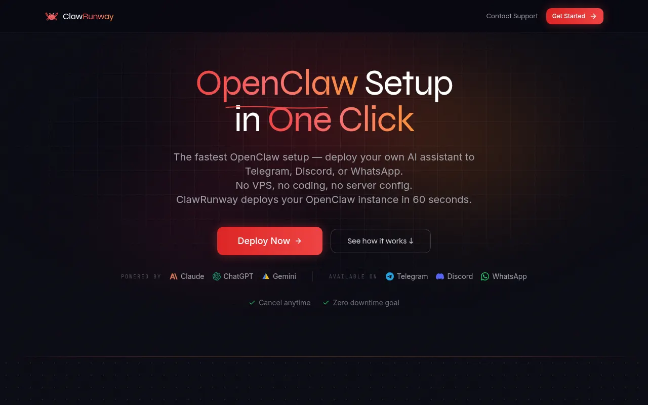 Homepage of clawrunway.com