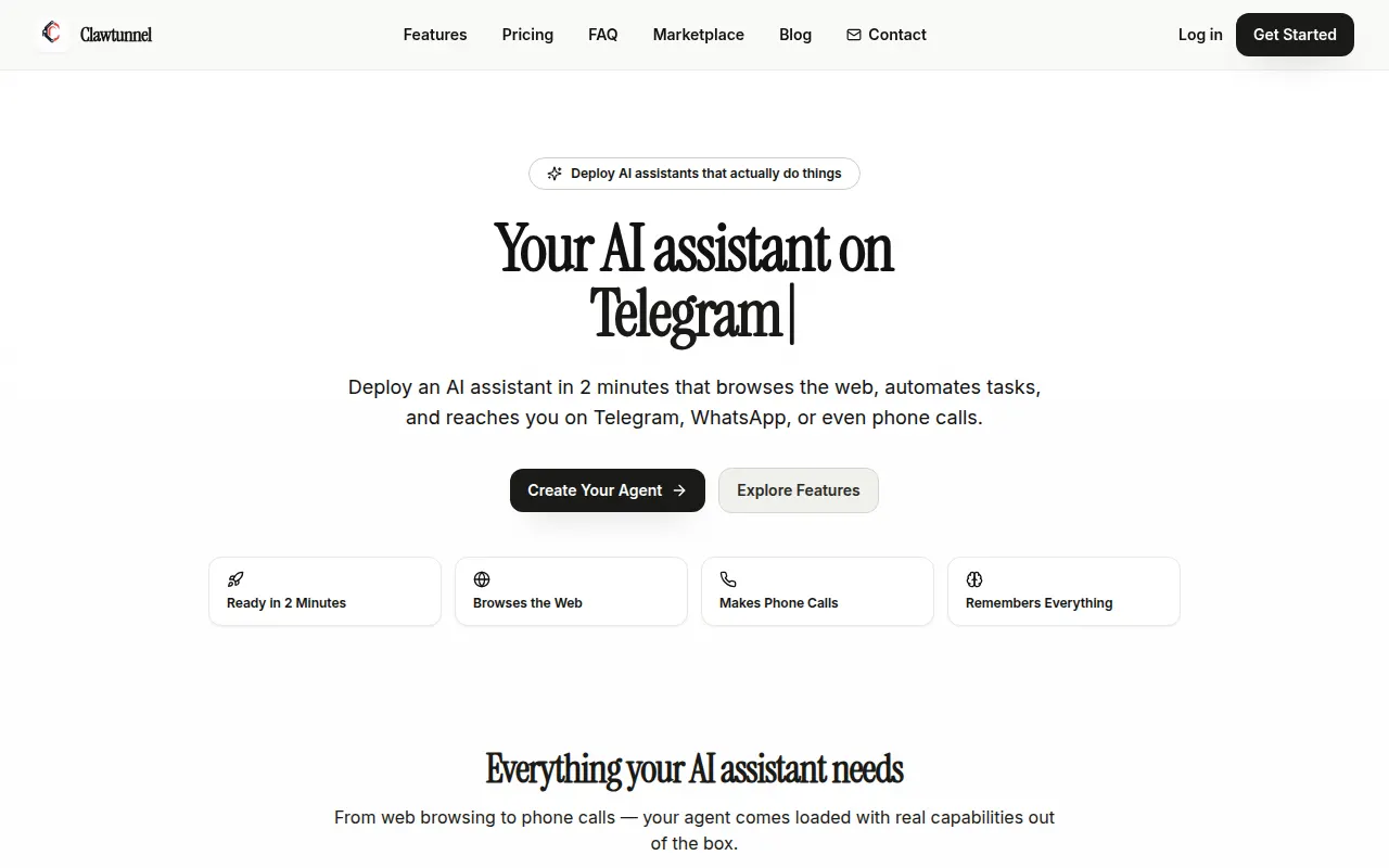 Homepage of clawtunnel.com