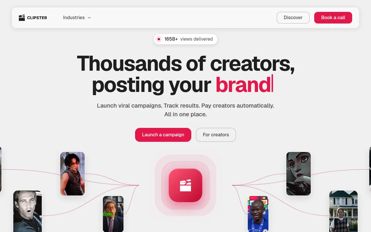Homepage of clipster.gg