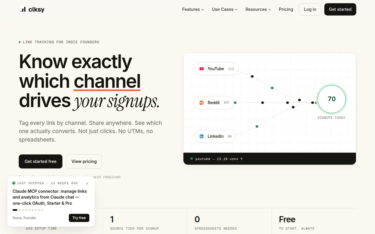 Homepage of clksy.co