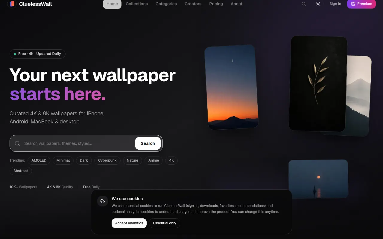 Homepage of cluelesswall.com