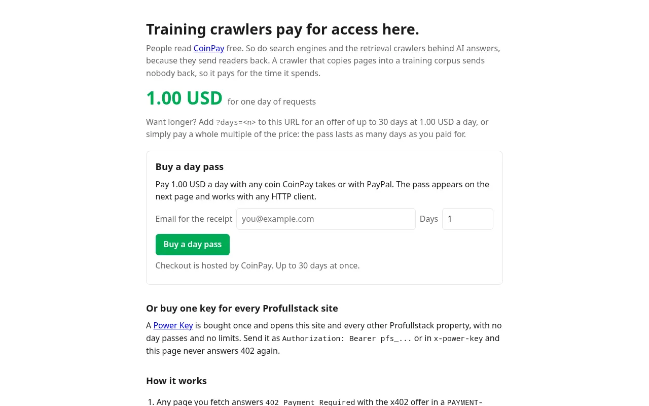 Homepage of coinpayportal.com