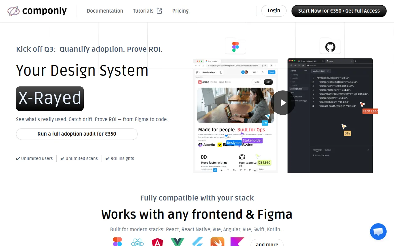 Homepage of componly.co