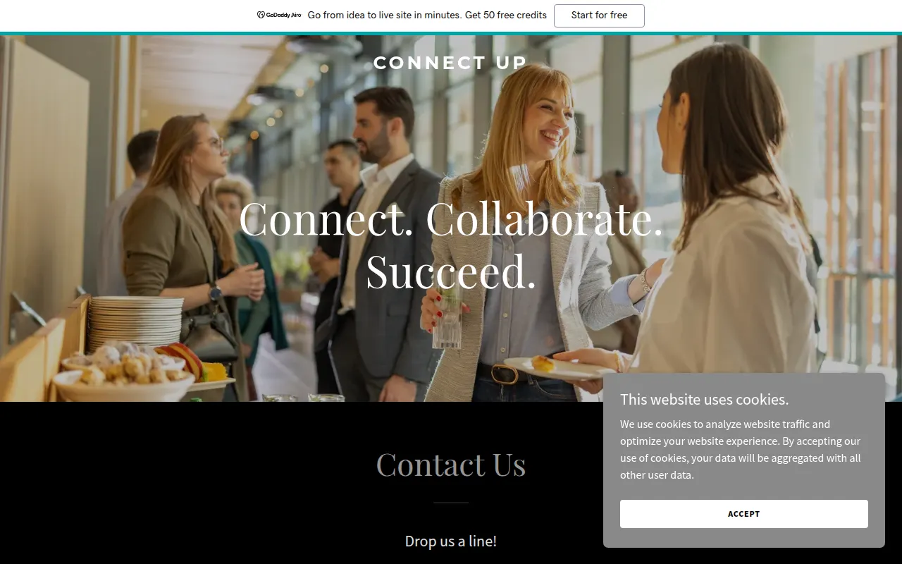Homepage of connectup.pro