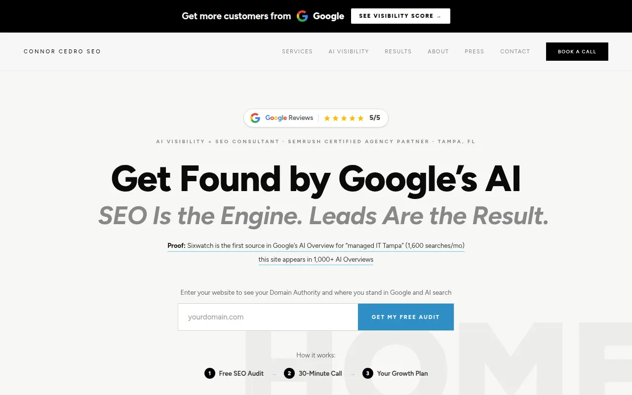 Homepage of connorcedro.com