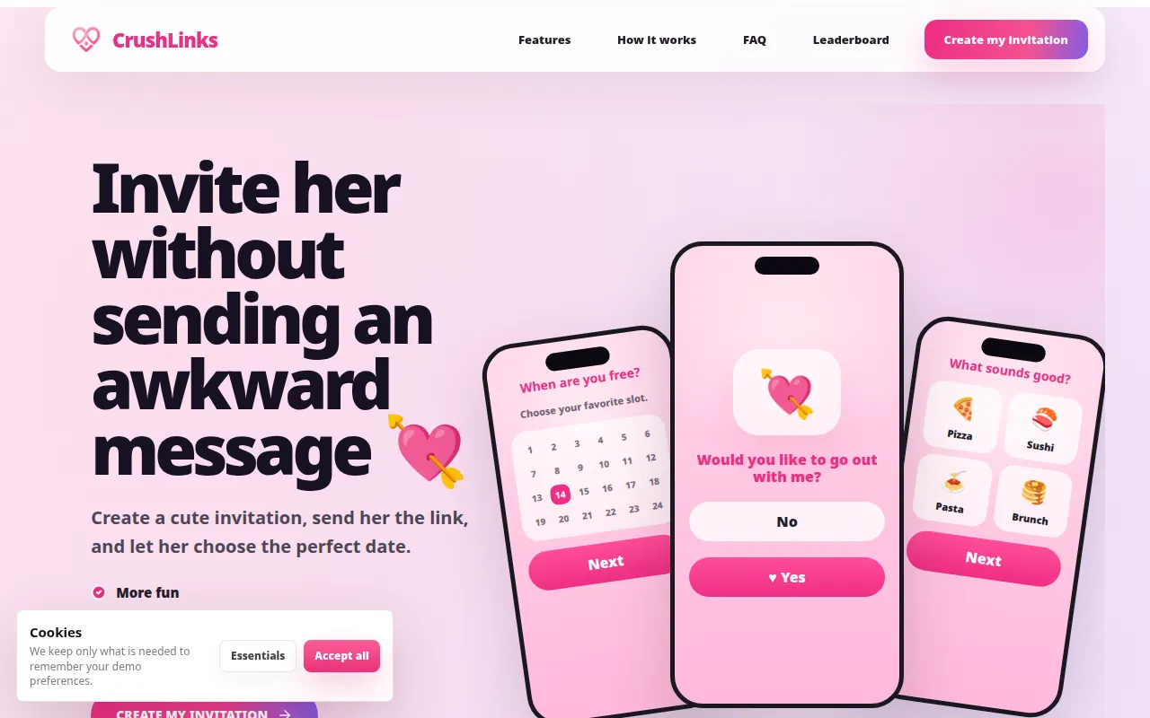 Homepage of crushlinks.com