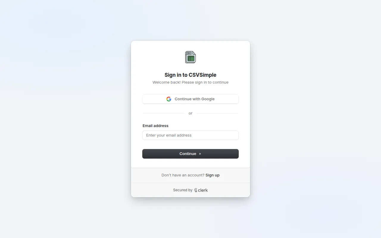 Homepage of csvsimple.site