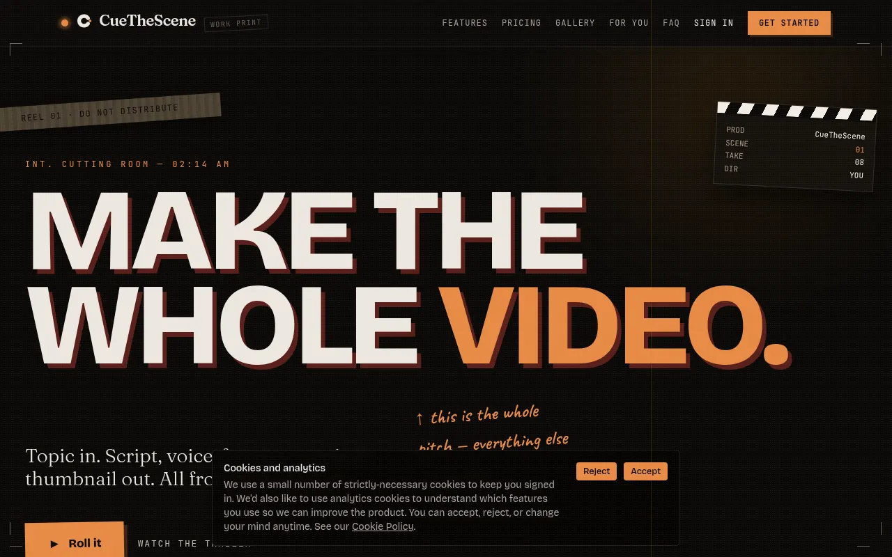 Homepage of cuethescene.com