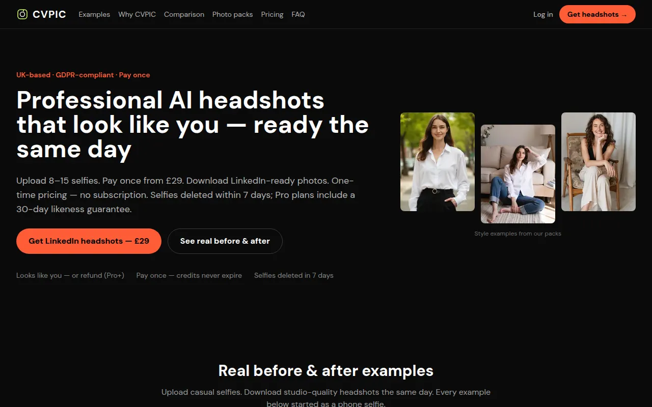 Homepage of cvpic.co.uk