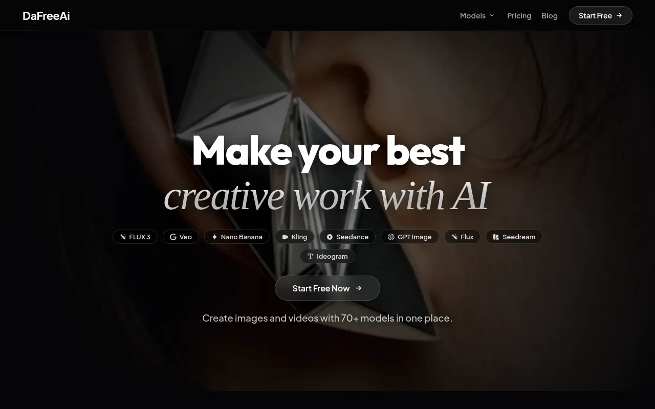 Homepage of dafreeai.site