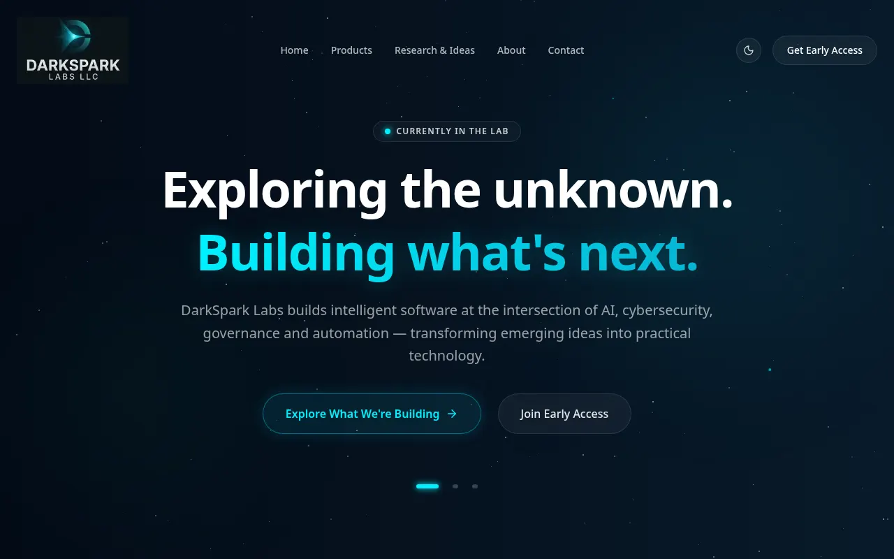 Homepage of darksparklabs.com