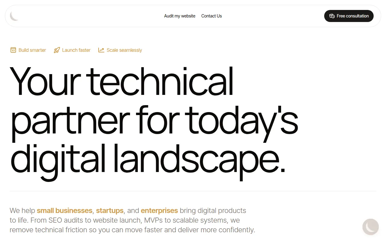 Homepage of daymoon.dev