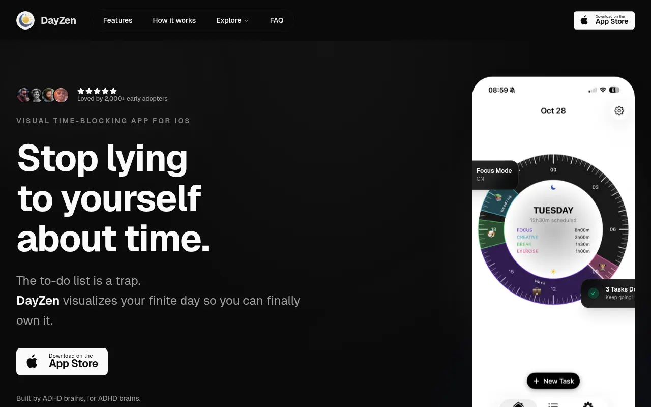 Homepage of dayzen.xyz