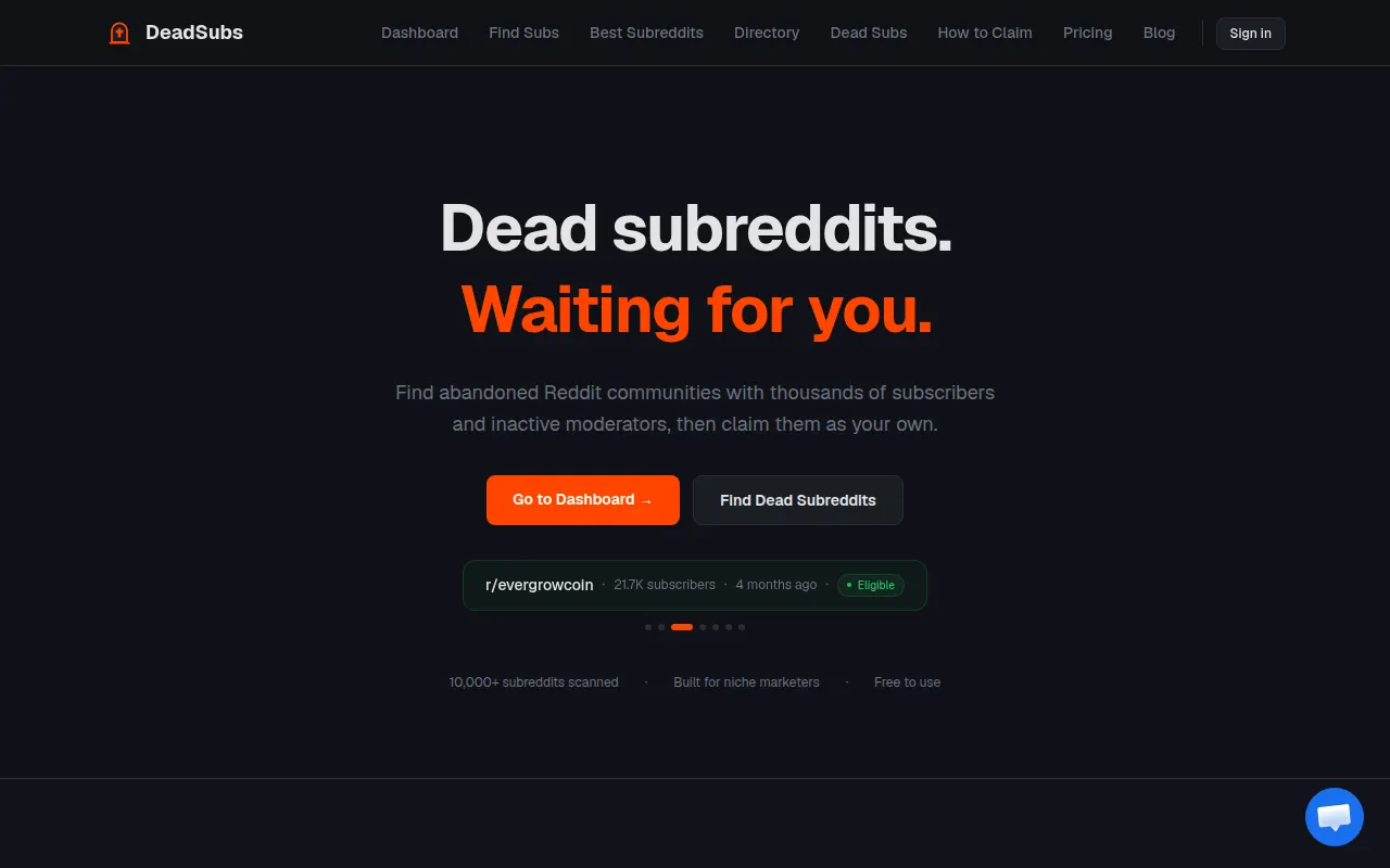 Homepage of deadsubs.com