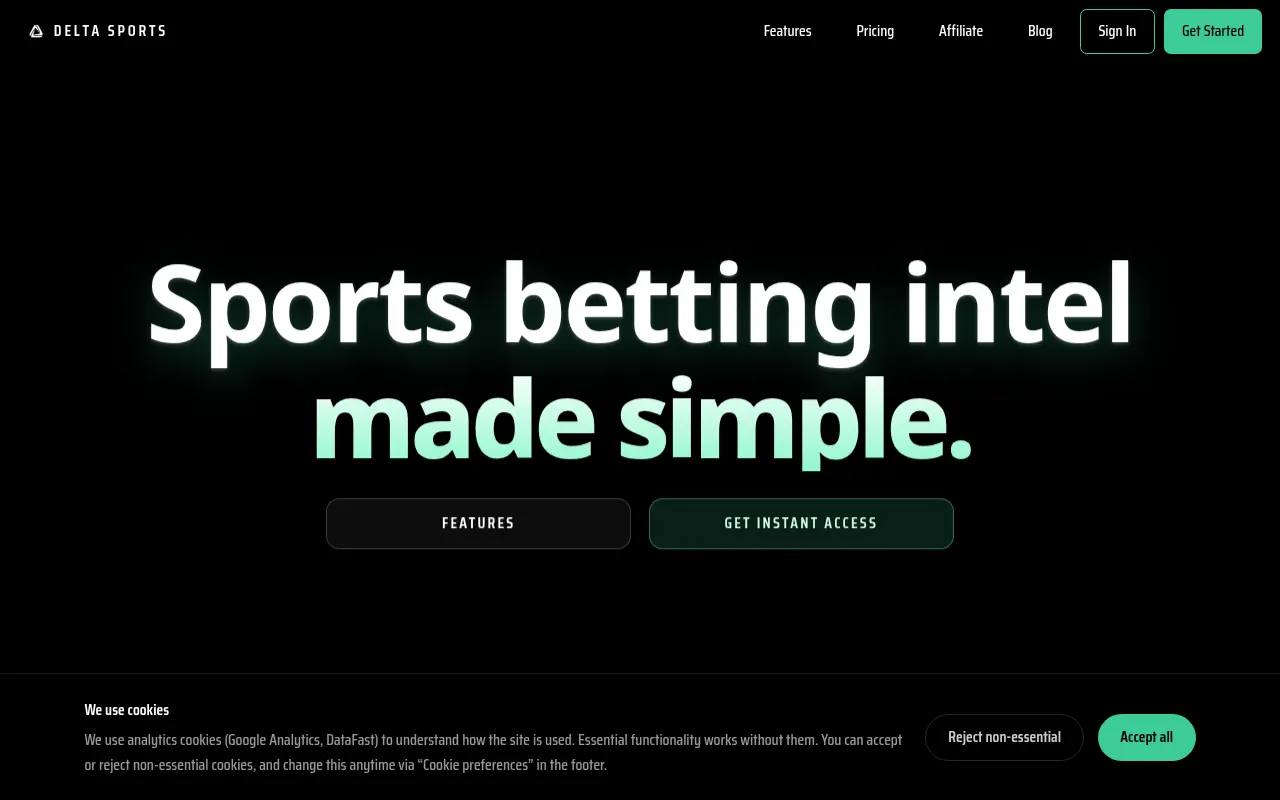 Homepage of deltasports.app