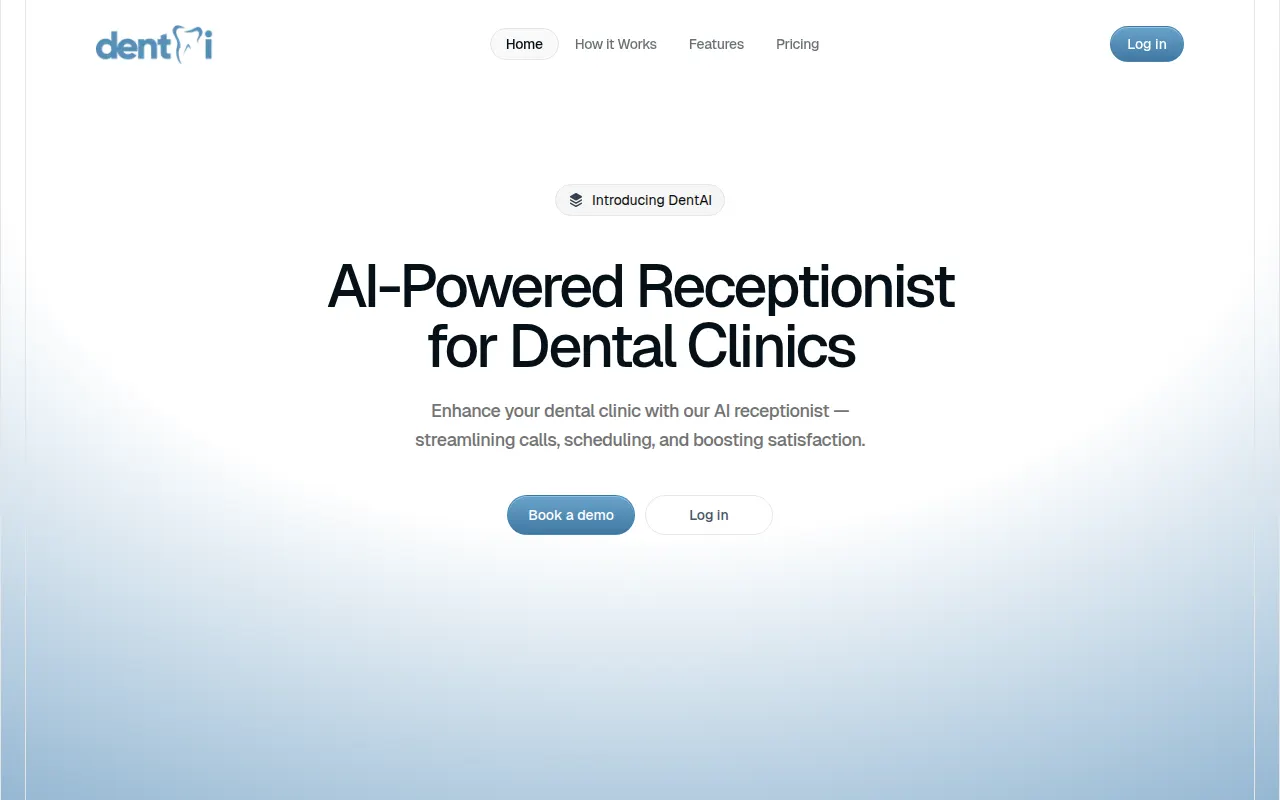 Homepage of dentai.ai