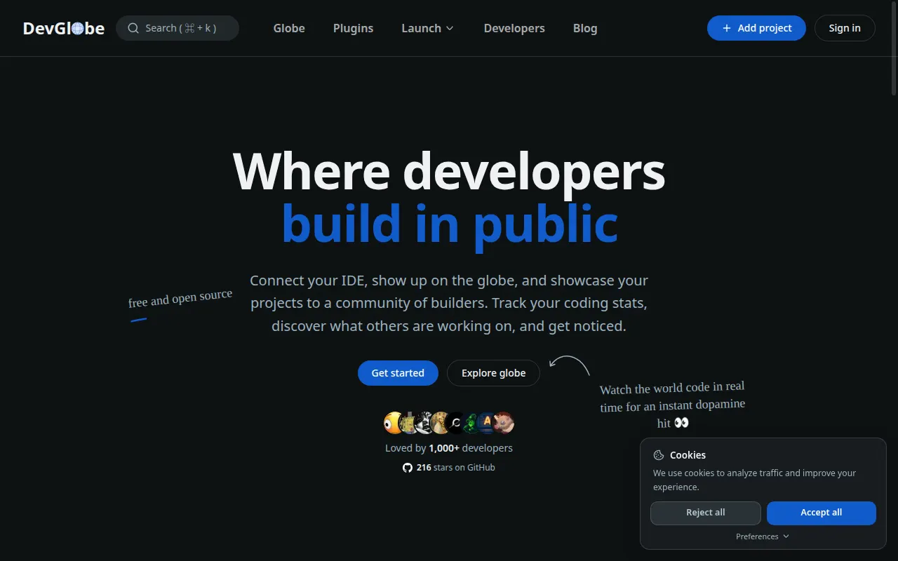 Homepage of devglobe.app