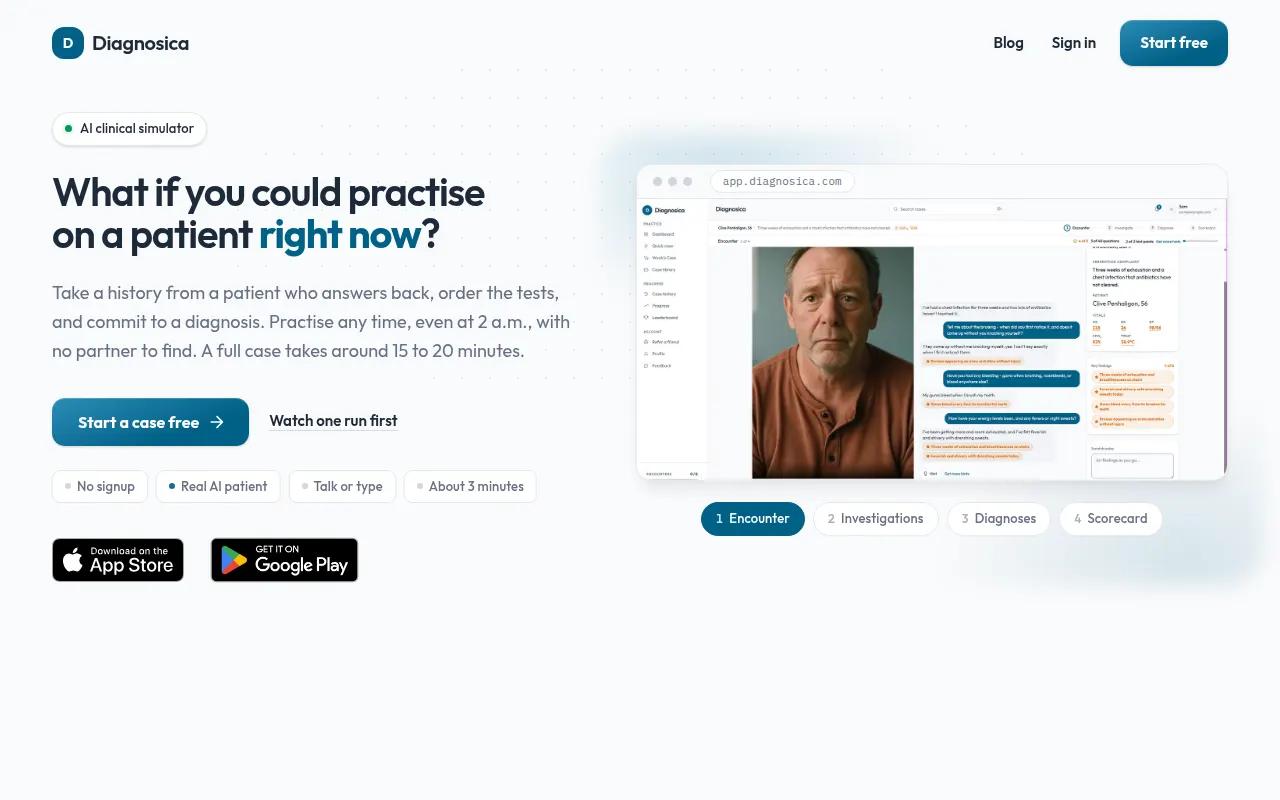 Homepage of diagnosica.com