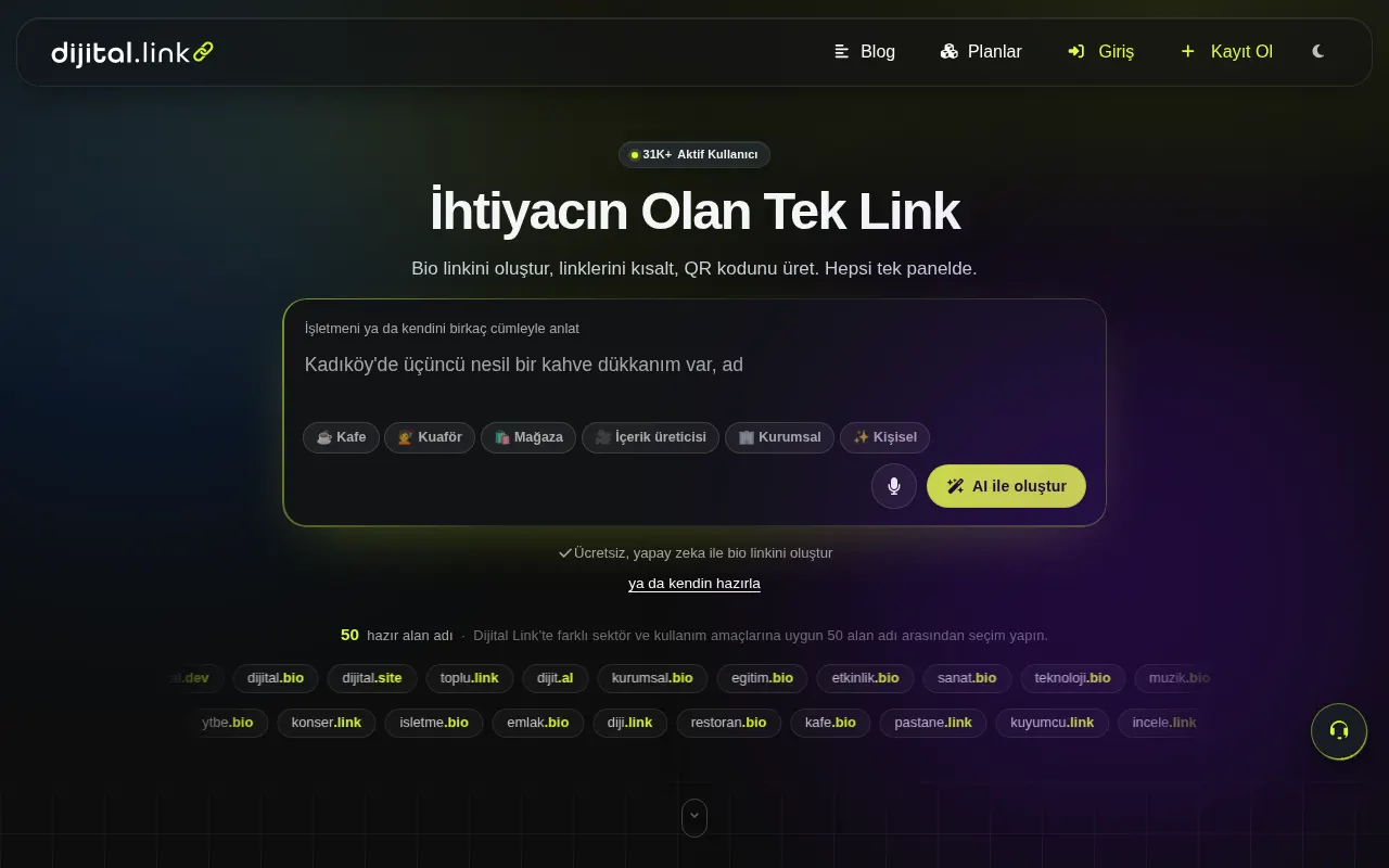 Homepage of dijital.link