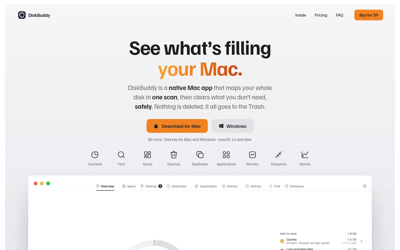 Homepage of diskbuddy.com