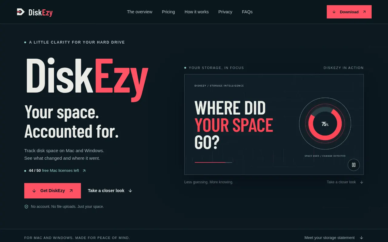 Homepage of diskezy.com