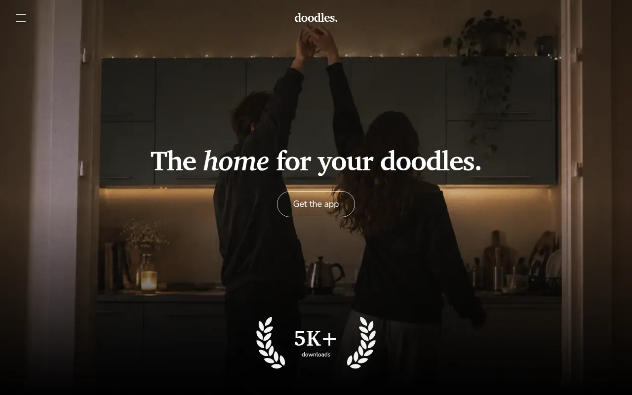 Homepage of doodlesapp.com