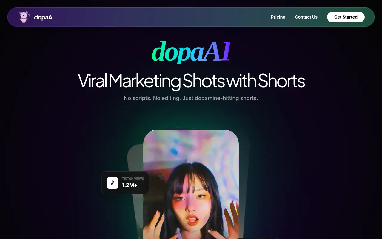 Homepage of dopaai.site